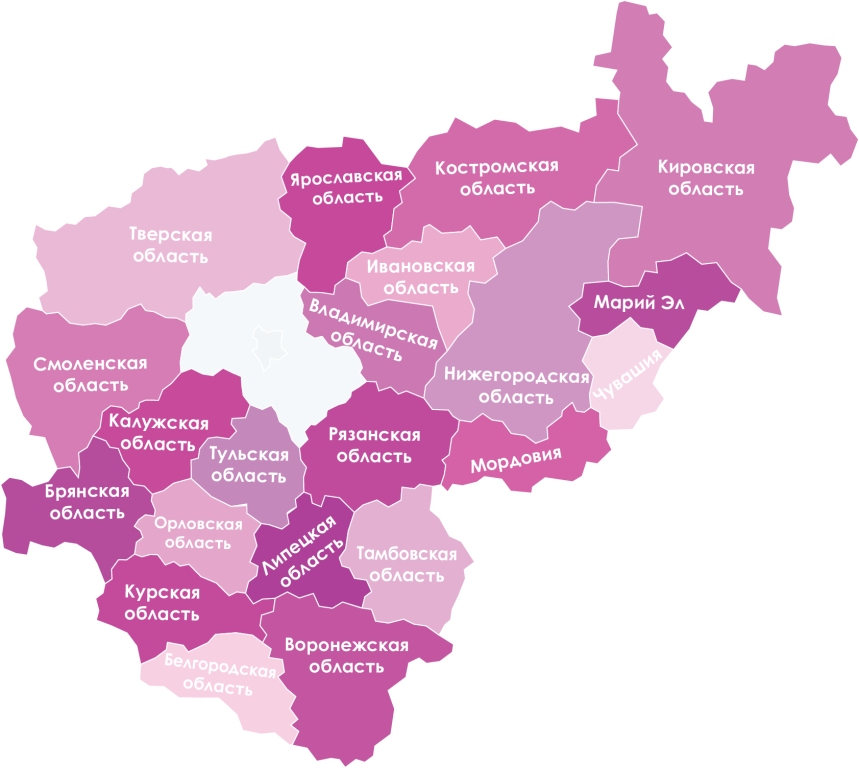 Москва и соседние области